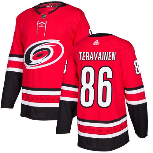Adidas Carolina Hurricanes 86 Teuvo Teravainen Red Home Authentic Stitched Youth NHL Jersey